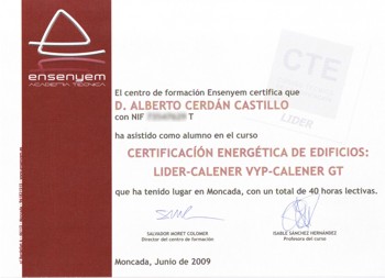 Certificado Cursos Energia.